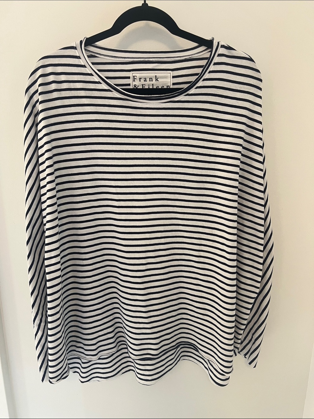 NWOT Frank And Eileen Quinn Long  Sleeve Striped Tee SZ XL Retail $168 USD